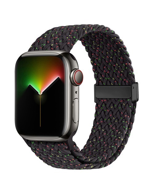 Fun & Daily(ファンアンドデイリー)の「Nylon Braid Strap For APPLE WATCH / アップルウオッチバンド(デジタル腕時計・レディース・ブラック系その他3/ブラック系その他2/パープル系その他/ブラック/ホワイト系その他/マルチ・B/A)」の4枚目の写真