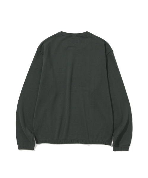 SIIIIDO(シド)の「EVERYWHERE FRONT CT LINE COMFORT KNIT #3(ニット/セーター・メンズ・ダークグリーン・2/3)」の2枚目の写真
