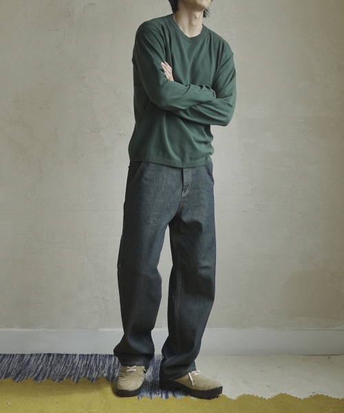 SIIIIDO(シド)の「EVERYWHERE FRONT CT LINE COMFORT KNIT #3(ニット/セーター・メンズ・ダークグリーン・2/3)」の4枚目の写真