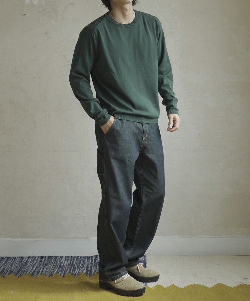 SIIIIDO(シド)の「EVERYWHERE FRONT CT LINE COMFORT KNIT #3(ニット/セーター・メンズ・ダークグリーン・2/3)」の5枚目の写真