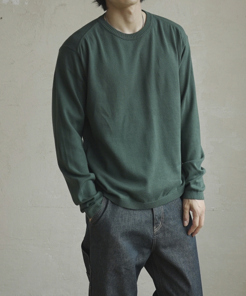 SIIIIDO(シド)の「EVERYWHERE FRONT CT LINE COMFORT KNIT #3(ニット/セーター・メンズ・ダークグリーン・2/3)」の6枚目の写真