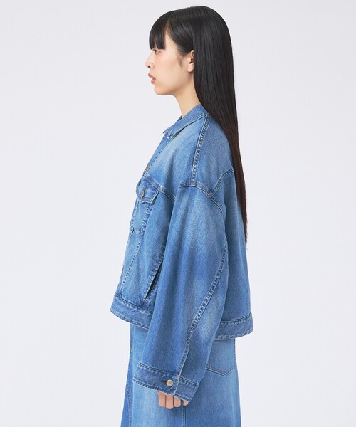 Healthy denim(ヘルシーデニム)の「【Healthy denim/ヘルシーデニム】デニムジャケット/Latte/ラテ/ジャケット(シャツ/ブラウス・レディース・インディゴブルー・1)」の9枚目の写真