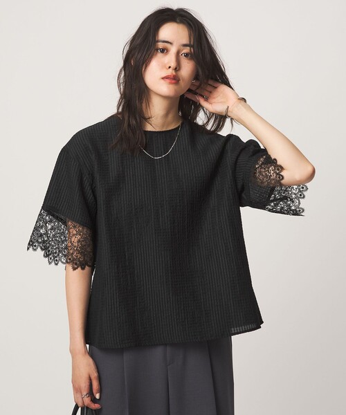 green label relaxing（グリーンレーベルリラクシング）の「シアー チェック ブラウス（シャツ/ブラウス・レディース・ブラック/ブラウン・FREE）」の15枚目の写真
