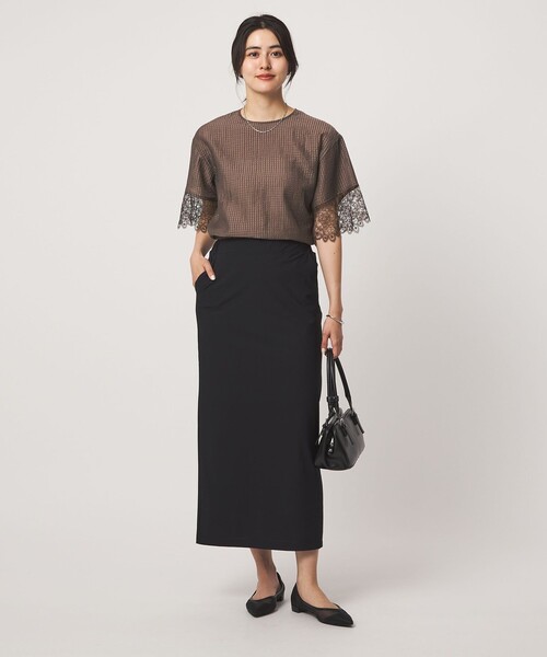 green label relaxing（グリーンレーベルリラクシング）の「シアー チェック ブラウス（シャツ/ブラウス・レディース・ブラック/ブラウン・FREE）」の21枚目の写真