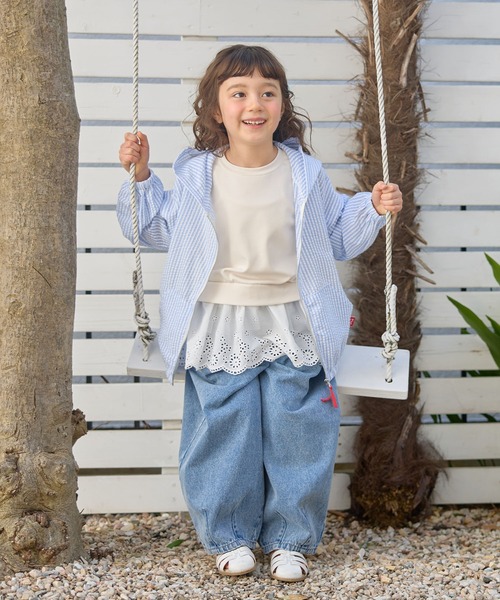 Piet(ピエット)の「裾レースチュール トップス(Tシャツ/カットソー・キッズ・ブラック/オフホワイト・110/100/120/130)」の17枚目の写真