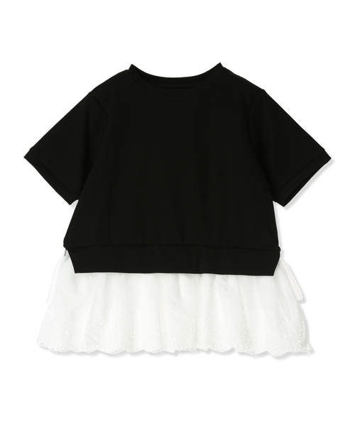 Piet(ピエット)の「裾レースチュール トップス(Tシャツ/カットソー・キッズ・ブラック/オフホワイト・110/100/120/130)」の13枚目の写真