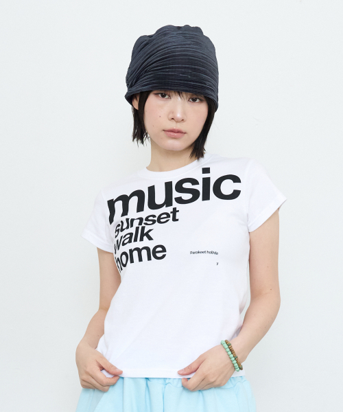 PARAKEET(パラキート)の「ホリデーティー (ホワイト)(Tシャツ/カットソー・レディース・ホワイト・OS)」の1枚目の写真
