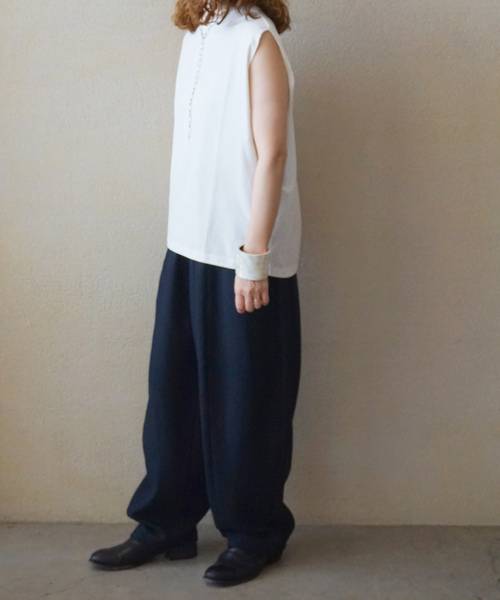 JOURNAL STANDARD LUXE(ジャーナルスタンダード ラックス)の「スワイジャージ サイドタックタンクトップ(Tシャツ/カットソー・レディース・レッド/ホワイト/ネイビー・FREE)」の5枚目の写真