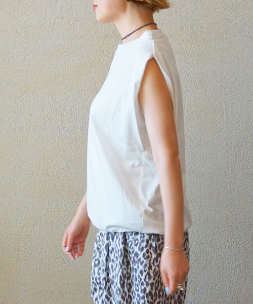 JOURNAL STANDARD LUXE(ジャーナルスタンダード ラックス)の「スワイジャージ サイドタックタンクトップ(Tシャツ/カットソー・レディース・レッド/ホワイト/ネイビー・FREE)」の7枚目の写真