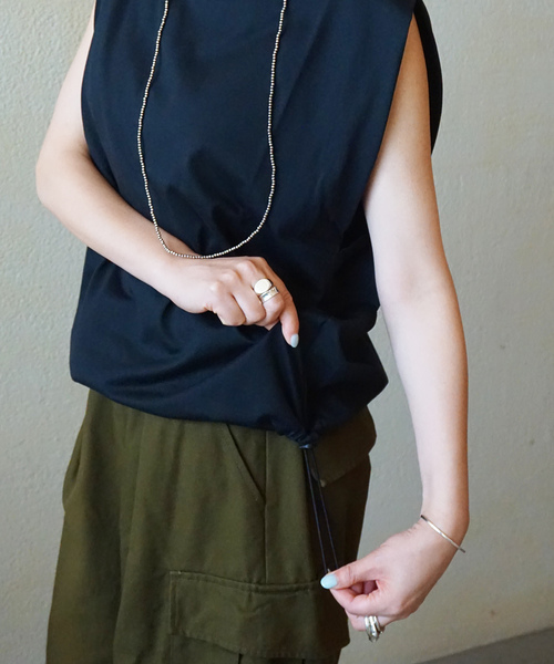 JOURNAL STANDARD LUXE(ジャーナルスタンダード ラックス)の「スワイジャージ サイドタックタンクトップ(Tシャツ/カットソー・レディース・レッド/ホワイト/ネイビー・FREE)」の12枚目の写真