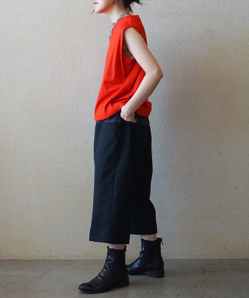 JOURNAL STANDARD LUXE(ジャーナルスタンダード ラックス)の「スワイジャージ サイドタックタンクトップ(Tシャツ/カットソー・レディース・レッド/ホワイト/ネイビー・FREE)」の14枚目の写真