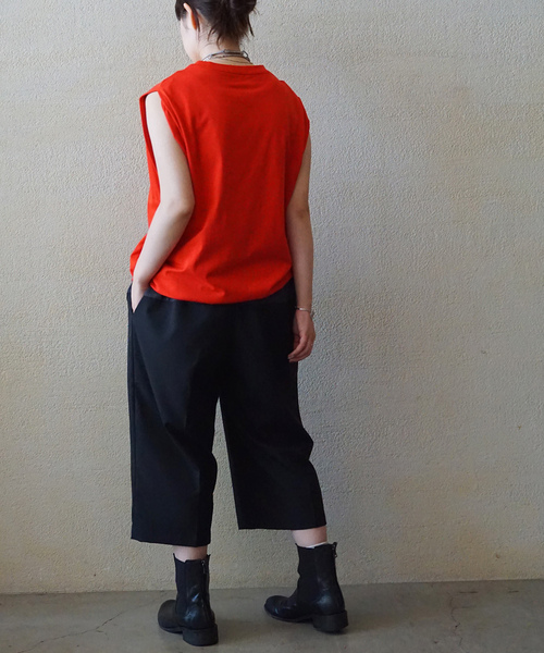 JOURNAL STANDARD LUXE(ジャーナルスタンダード ラックス)の「スワイジャージ サイドタックタンクトップ(Tシャツ/カットソー・レディース・レッド/ホワイト/ネイビー・FREE)」の15枚目の写真