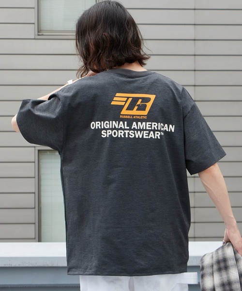 Russell Athletic(ラッセルアスレティック)の「RUSSELL ATHLETIC / ラッセルアスレティック dri-power Jersey Diagonal T ドライパワー ジャージー ダイアゴナル Tシャツ 半袖 吸汗速乾 メンズ 秋 秋服 2026年秋冬(Tシャツ/カットソー・メンズ・チャコール/ネイビー/ホワイト/ブラック・M/L/XL)」の13枚目の写真