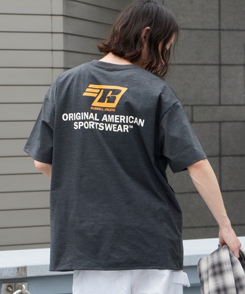 Russell Athletic(ラッセルアスレティック)の「RUSSELL ATHLETIC / ラッセルアスレティック dri-power Jersey Diagonal T ドライパワー ジャージー ダイアゴナル Tシャツ 半袖 吸汗速乾 メンズ 秋 秋服 2026年秋冬(Tシャツ/カットソー・メンズ・チャコール/ネイビー/ホワイト/ブラック・M/L/XL)」の12枚目の写真