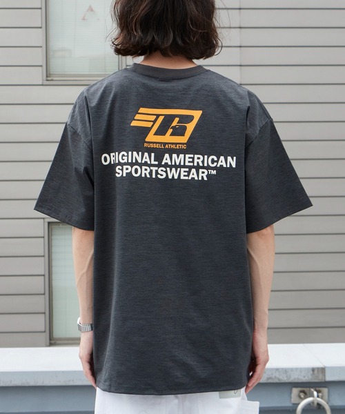 Russell Athletic(ラッセルアスレティック)の「RUSSELL ATHLETIC / ラッセルアスレティック dri-power Jersey Diagonal T ドライパワー ジャージー ダイアゴナル Tシャツ 半袖 吸汗速乾 メンズ 秋 秋服 2026年秋冬(Tシャツ/カットソー・メンズ・チャコール/ネイビー/ホワイト/ブラック・M/L/XL)」の5枚目の写真