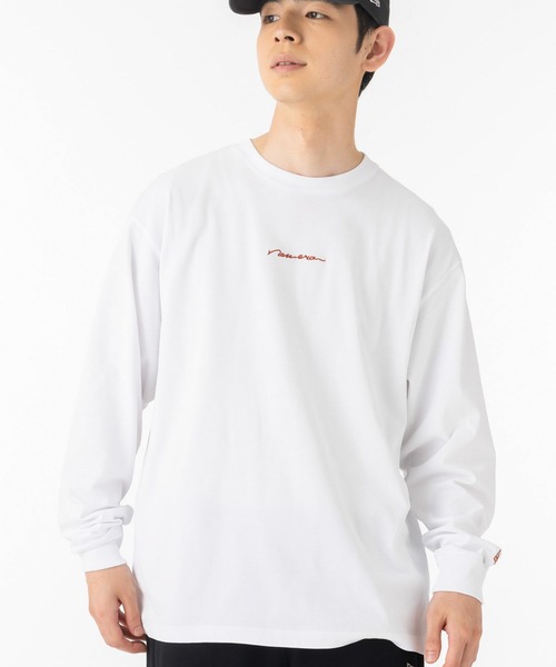 NEW ERA(ニューエラ)の「ニューエラ 長袖Tシャツ ロンT 手書き風ロゴ(Tシャツ/カットソー・メンズ・ホワイト/ブラック・XL/L/M/S/XXL)」の2枚目の写真