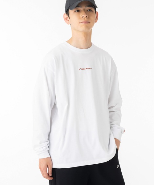 NEW ERA(ニューエラ)の「ニューエラ 長袖Tシャツ ロンT 手書き風ロゴ(Tシャツ/カットソー・メンズ・ホワイト/ブラック・XL/L/M/S/XXL)」の4枚目の写真