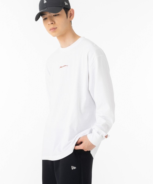 NEW ERA(ニューエラ)の「ニューエラ 長袖Tシャツ ロンT 手書き風ロゴ(Tシャツ/カットソー・メンズ・ホワイト/ブラック・XL/L/M/S/XXL)」の6枚目の写真