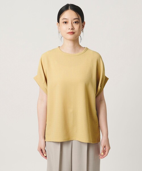 A DAY IN THE LIFE UNITED ARROWS(アデイインザライフユナイテッドアローズ)の「ハリヌキリブ タックスリーブカットソー <A DAY IN THE LIFE>(Tシャツ/カットソー・レディース・オフホワイト/ダークグレー/イエロー/ネイビー・FREE)」の9枚目の写真