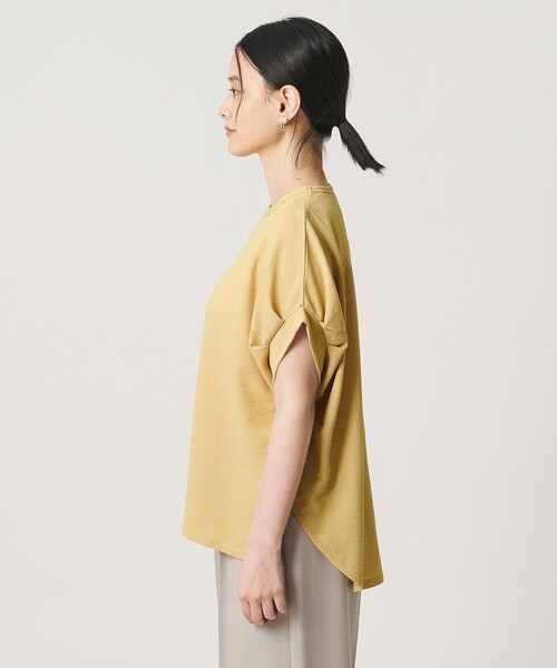 A DAY IN THE LIFE UNITED ARROWS(アデイインザライフユナイテッドアローズ)の「ハリヌキリブ タックスリーブカットソー <A DAY IN THE LIFE>(Tシャツ/カットソー・レディース・オフホワイト/ダークグレー/イエロー/ネイビー・FREE)」の10枚目の写真