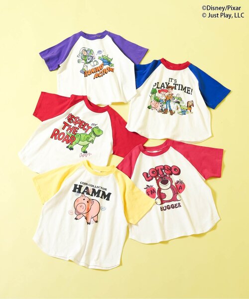Disney(ディズニー)の「ディズニーキャラクター トイ・ストーリー/ラグランTシャツ(Tシャツ/カットソー・キッズ・パープル/イエロー/ブルー/ピンク/レッド・80/90/100/110/120/130/140)」の10枚目の写真