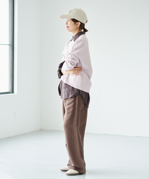 IENA(イエナ)の「《/手洗い可》スーパーファインスムースクループルオーバー(ニット/セーター・レディース・チャコールグレー/ブラック/ベージュ/ピンク系その他・FREE)」の15枚目の写真