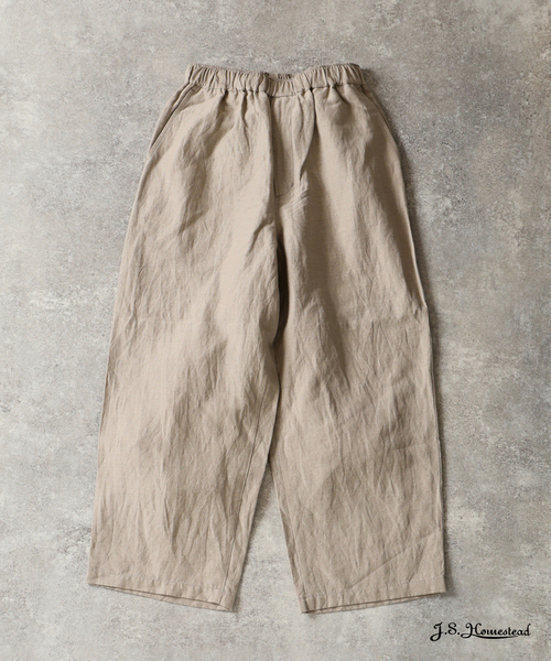 JOURNAL STANDARD J.S HOMESTEAD(ジャーナルスタンダードホームステッド)の「J.S.Homestead / ウール リネン ドラム パンツ(スラックス・メンズ・ブラック/ベージュ/ダークブルー/ブラウン系その他・LARGE/MEDIUM)」の3枚目の写真