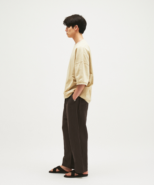 JOURNAL STANDARD J.S HOMESTEAD(ジャーナルスタンダードホームステッド)の「J.S.Homestead / ウール リネン ドラム パンツ(スラックス・メンズ・ブラック/ベージュ/ダークブルー/ブラウン系その他・LARGE/MEDIUM)」の7枚目の写真