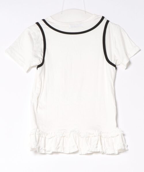 B.I.D.(ビーアイディー)の「《Bz》レイヤードタンクトップTシャツ YOUARE TeeTankTop(MA/EK164)(Tシャツ/カットソー・レディース・ホワイト・FREE)」の2枚目の写真