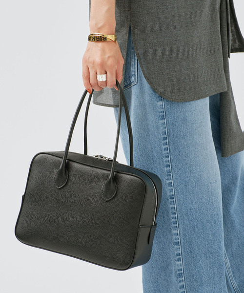 MAISON CANAU(メゾンカナウ)の「MAISON CANAU メゾン カナウ 別注ボックスボストン M 26FW1(ボストンバッグ・レディース・ブラック・FREE)」の1枚目の写真