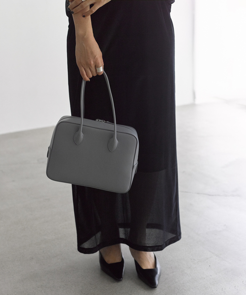 MAISON CANAU(メゾンカナウ)の「MAISON CANAU メゾン カナウ 別注ボックスボストン M 26FW1(ボストンバッグ・レディース・ブラック・FREE)」の6枚目の写真