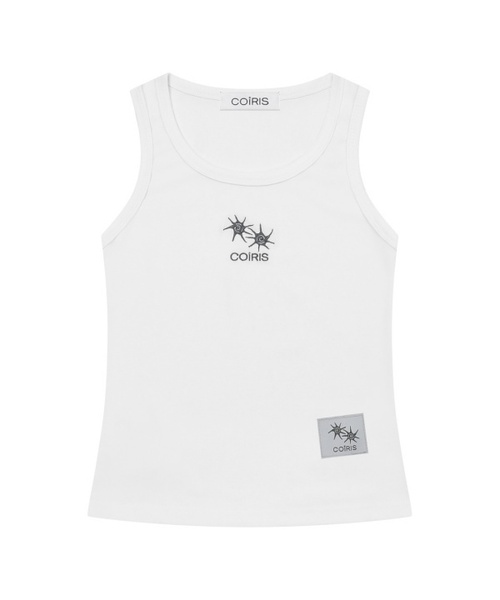 COIRIS(コイリス)の「レオンラウンドネックスリーブレスナシ(4カラー)(Tシャツ/カットソー・レディース・ホワイト/チャコールグレー/ブラック/カーキ・FREE)」の2枚目の写真