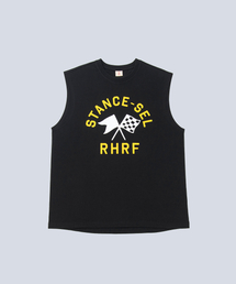 STANCE SEOUL（スタンス・ソウル）の「RHRF FLAG SLEEVELESS TOP (BLACK)（Tシャツ/カットソー）」