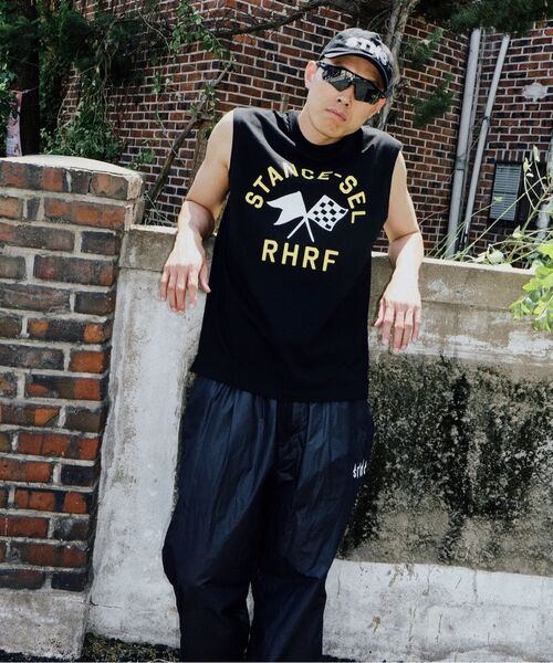 STANCE SEOUL（スタンス・ソウル）の「RHRF FLAG SLEEVELESS TOP (BLACK)（Tシャツ/カットソー・レディース・その他・LARGE/MEDIUM/SMALL）」の2枚目の写真