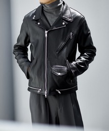marka（マーカ）の「marka / マーカ：別注 Schott x marka for ARKnets DOUBLE RIDERS JACKET：M25F30BL01C[COR]（ライダースジャケット）」