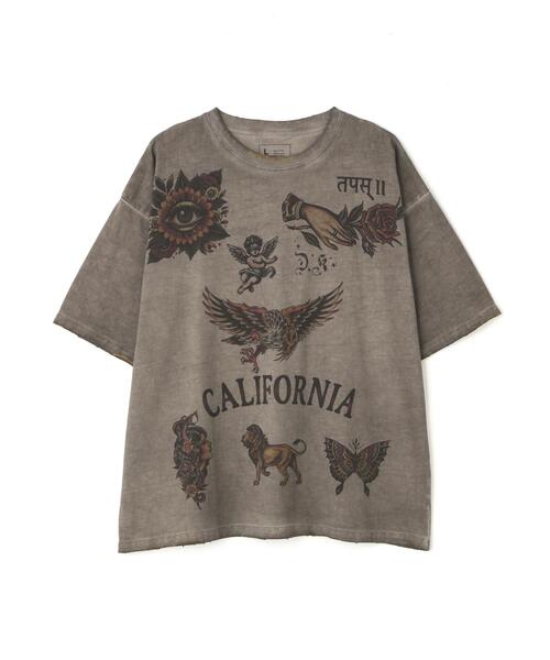 DANKE SCHON(ダンケシェーン)の「DankeSchon/ダンケシェーン/SPRAYBURN CALIFORNIA(Tシャツ/カットソー・レディース・ベージュ・L/M)」の1枚目の写真