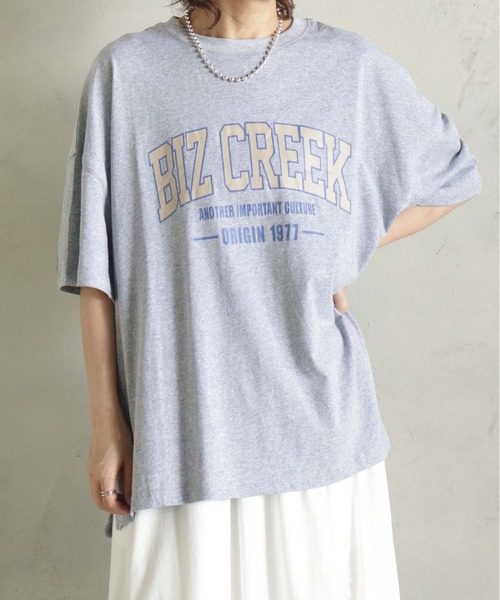 BITTOKO(ビットコ)の「BIZCREEKロゴTB(Tシャツ/カットソー・レディース・ピンク/ブラック/ホワイト/グレー・FREE)」の4枚目の写真