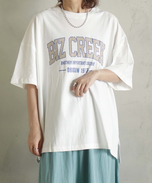 BITTOKO(ビットコ)の「BIZCREEKロゴTB(Tシャツ/カットソー・レディース・ピンク/ブラック/ホワイト/グレー・FREE)」の2枚目の写真