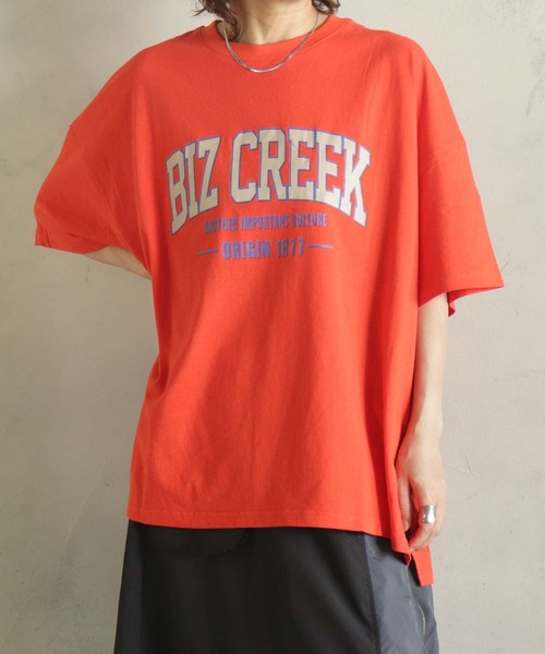 BITTOKO(ビットコ)の「BIZCREEKロゴTB(Tシャツ/カットソー・レディース・ピンク/ブラック/ホワイト/グレー・FREE)」の1枚目の写真