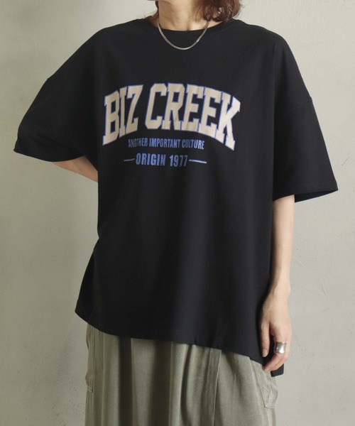BITTOKO(ビットコ)の「BIZCREEKロゴTB(Tシャツ/カットソー・レディース・ピンク/ブラック/ホワイト/グレー・FREE)」の3枚目の写真