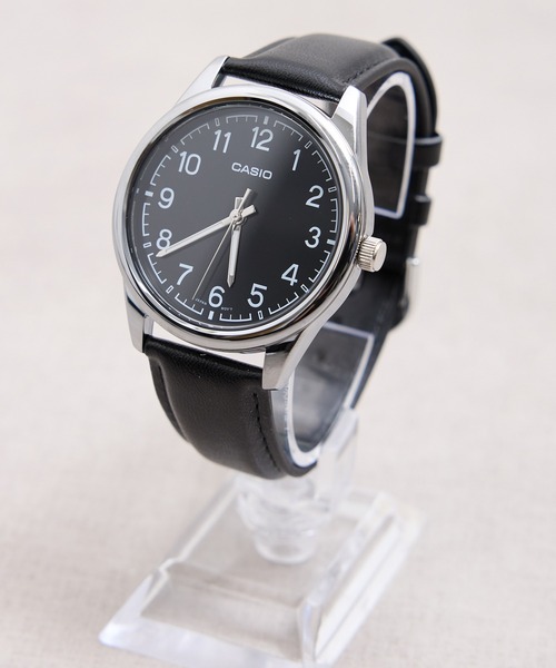 CASIO(カシオ)の「CASIO : MTP-V005L メンズ クォーツ ヴィンテージデザイン アナログ レザーバンド 腕時計 秒針付き(デジタル腕時計・メンズ・ブラウン系1/ブラック系その他/ブラウン系/ブラック×ゴールド/ブラック/ブラック×シルバー/ブラウン系その他・FREE)」の2枚目の写真