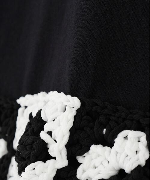 DISCOVERED(ディスカバード)の「DISCOVERED(ディスカバード)別注HEM CROCHET TEE(Tシャツ/カットソー・メンズ・ブラック/ホワイト・3/1)」の6枚目の写真