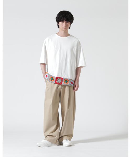 DISCOVERED(ディスカバード)の「DISCOVERED(ディスカバード)別注HEM CROCHET TEE(Tシャツ/カットソー・メンズ・ブラック/ホワイト・3/1)」の7枚目の写真