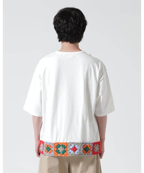 DISCOVERED(ディスカバード)の「DISCOVERED(ディスカバード)別注HEM CROCHET TEE(Tシャツ/カットソー・メンズ・ブラック/ホワイト・3/1)」の9枚目の写真
