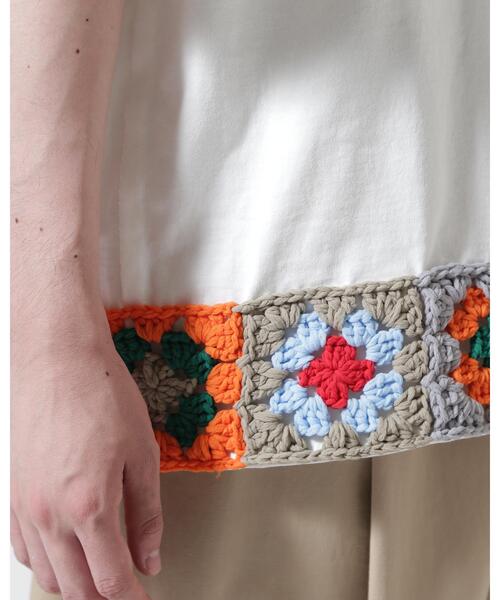 DISCOVERED(ディスカバード)の「DISCOVERED(ディスカバード)別注HEM CROCHET TEE(Tシャツ/カットソー・メンズ・ブラック/ホワイト・3/1)」の12枚目の写真