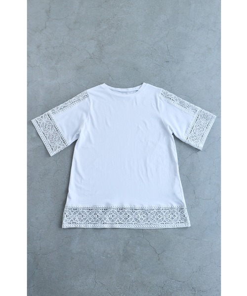 cawaii(カワイイ)の「連なる蝶々レースTシャツトップス(Tシャツ/カットソー・レディース・ホワイト・FREE)」の10枚目の写真