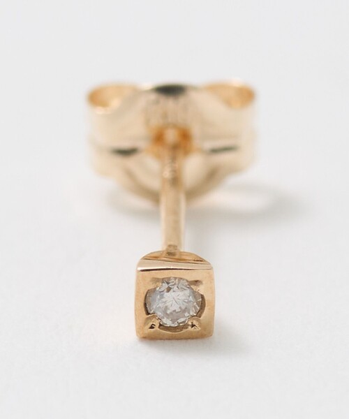 Steven Alan(スティーブンアラン)の「<Toile>SQUARE DAIAMOND STUD EARRING/シングルピアス(ピアス(片耳用)・レディース・ゴールド・FREE)」の1枚目の写真