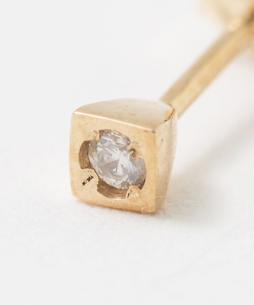 Steven Alan(スティーブンアラン)の「<Toile>SQUARE DAIAMOND STUD EARRING/シングルピアス(ピアス(片耳用)・レディース・ゴールド・FREE)」の7枚目の写真