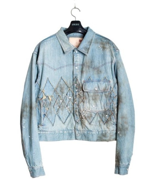 SEVESKIG(セヴシグ)の「seveskig/セブシグ/PATCHWORK DRIZZLER JACKET(デニムジャケット・メンズ・インディゴブルー・XL/L/M)」の1枚目の写真