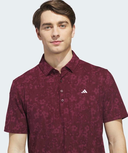 adidas（アディダス）の「アルティメット365+ クライマクール バタースパン マイティ ブロッサム プリント 半袖ポロシャツ【adidas Golf/アディダスゴルフ】（ポロシャツ・メンズ・レッド・XX-LARGE/LARGE/MEDIUM/SMALL/X-LARGE）」の3枚目の写真
